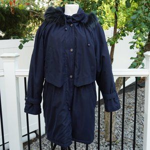 **Vintage** Navy Blue Winter Coat
